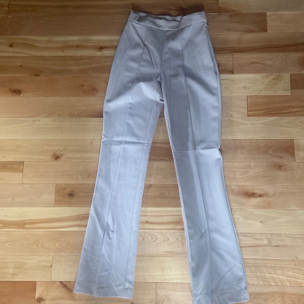 H&M beige dress trousers with slit front leg detail NWOT